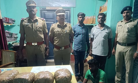ரெயிலில் 7 கிலோ கஞ்சா கடத்திய வடமாநில வாலிபர் கைது