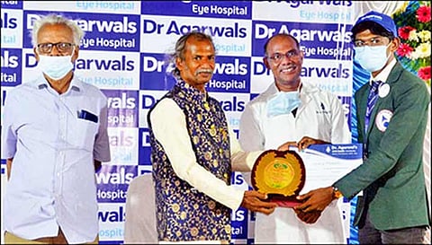 &nbsp; அகர்வால் கண் மருத்துவமனையில் கண்தான இருவார விழா நடைபெற்ற போது எடுத்த படம்.