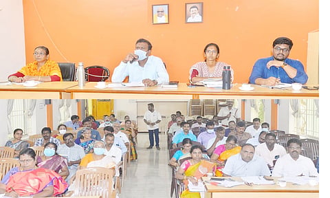 வடகிழக்கு பருவமழை முன் எச்சரிக்கையாக மணல் மூட்டைகளை தயார் நிலையில் வைக்க வேண்டும் - கலெக்டர் அரவிந்த் தகவல்