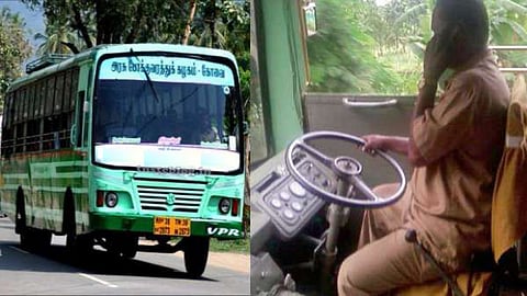 செல்போன் பார்த்துக்கொண்டே பஸ்சை ஓட்டி செல்லும்  டிரைவர்களால் விபத்து அபாயம்