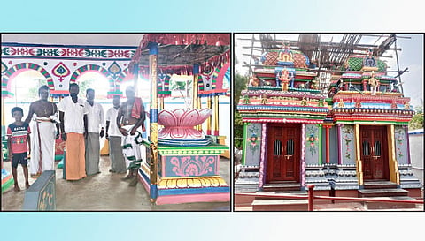 யாக சாலையை பிள்ளையார்பட்டி பிச்சை குருக்கள் பார்வையிட்டார்.
