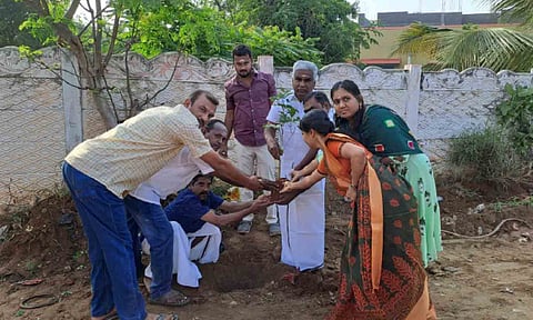 குடிநீர் இணைப்பு வழங்கும் நிகழ்ச்சி நடைபெற்ற காட்சி.&nbsp;