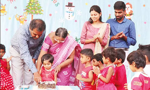 பிரண்ட்லைன் மிலேனியம் பள்ளியில் கிறிஸ்துமஸ் விழா நடைபெற்ற காட்சி.&nbsp;