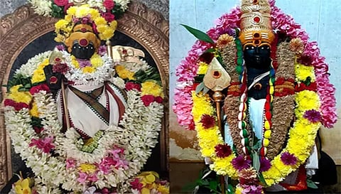 பருவத்தூர்பேட்டை முருகப்பெருமான், கோப்பணம்பாளையம் பாலமுருகன் சிறப்பு அலங்காரத்தில் அருள்பாலித்த காட்சி.&nbsp;