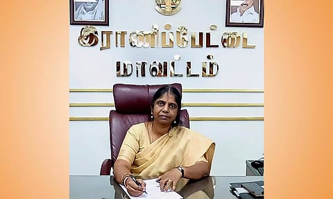 ராணிப்பேட்டை மாவட்ட புதிய கலெக்டர் வளர்மதி பொறுப்பேற்பு