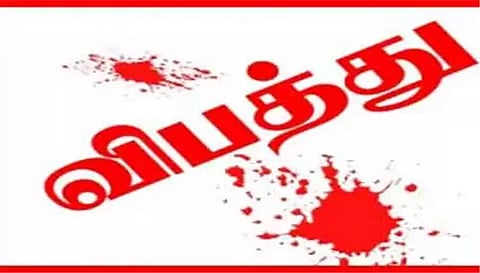 பள்ளி சுவற்றில் இருந்த கற்கள் விழுந்து மாணவன் படுகாயம்