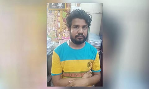 கஞ்சா விற்றதாக கைது செய்யப்பட்ட வடமாநில வாலிபர்.&nbsp;