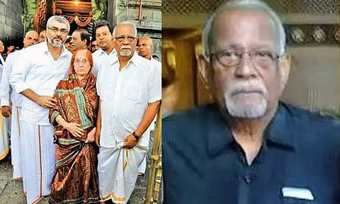 அஜித்தின் தந்தை சுப்பிரமணியம் உடல் தகனம்