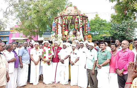 அருப்புக்கோட்டையில் தேர் வெள்ளோட்டம் விடும் நிகழ்ச்சி