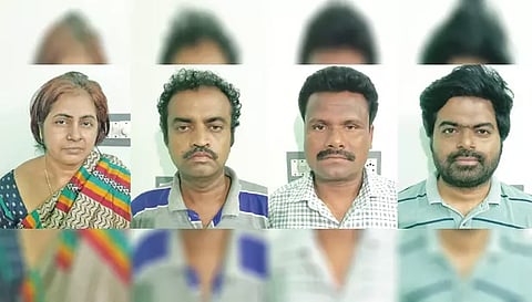 164 பேரிடம் ரூ.7 கோடி மோசடி  செய்த பெண் உள்பட 4 பேர் கைது