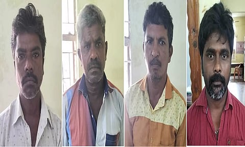 கைது செய்யப்பட்டவர்களை படத்தில் காணலாம்.