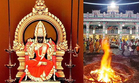 கம்பம் சாட்டப்பட்டபோது எடுத்த படம்.