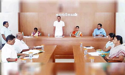 &nbsp;ஒன்றியக்குழு கூட்டம் நடைபெற்ற காட்சி.