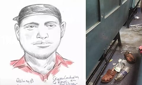 ரெயிலில் தீ வைத்தவரின் உருவப்படம் வெளியீடு