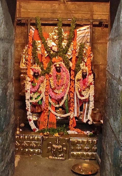 மூலவர், சிறப்பு மலர் அலங்காரத்தில் பக்தர்களுக்கு அருள்பாலித்தார்.