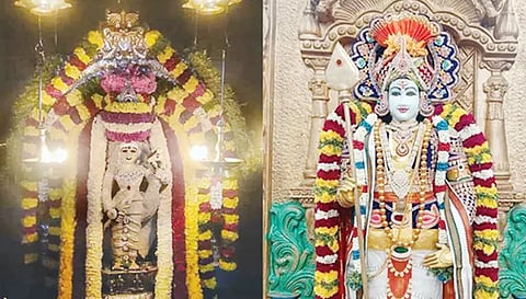 ஊத்துமலை முருகன்,  சேலம் சின்னத்திருப்பதி முத்துமாரியம்மன் கோவிலில் அமைந்துள்ள  பாலமுருகனுக்கு சிறப்பு அலங்காரம் செய்யப்பட்டிருந்த காட்சி.