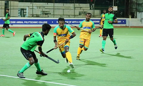 கோவில்பட்டியில்  ஆக்கி போட்டி: 21-வது லீக் ஆட்டத்தில்  சென்னை இந்தியன் வங்கி அணி வெற்றி