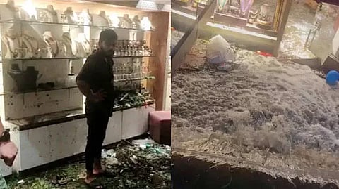 நகைக்கடைக்குள் புகுந்த மழைநீர்- அடித்து செல்லப்பட்ட 2.50 கோடி மதிப்பு தங்கம்: அதிர்ச்சியடைந்த உரிமையாளர்