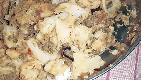 பரோட்டாவில் கிடந்த பூரான்