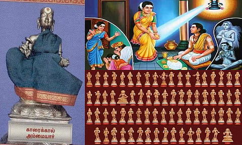63 நாயன்மார்களில் காரைக்கால் அம்மையார் மட்டும் அமர்ந்தநிலையில் காட்சி தருவது ஏன்?