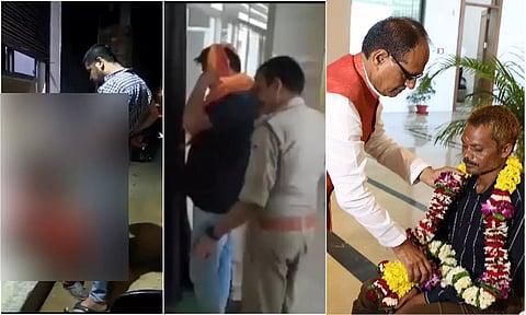 என் மேல் சிறுநீர் கழித்தவரை விடுதலை செய்யுங்கள்: பழங்குடியின வாலிபர் கோரிக்கை