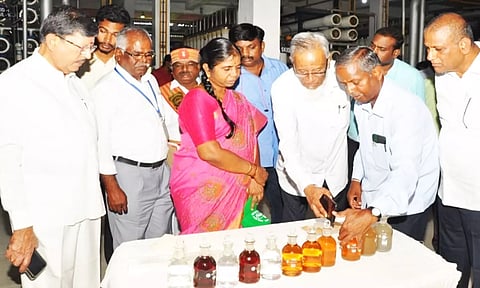 ராணிடெக் தோல் கழிவு நீர் சுத்திகரிப்பு நிலையத்தில் கலெக்டர் ஆய்வு