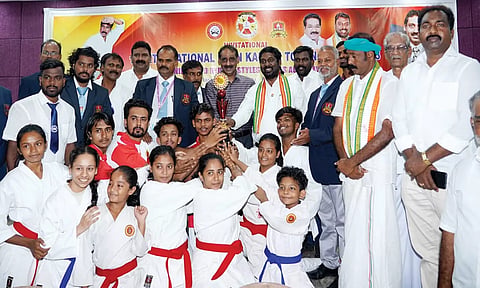 பொன் ஜெஸ்லி கல்லூரியில் நடைபெற்ற சர்வதேச அளவிலான கராத்தே போட்டி