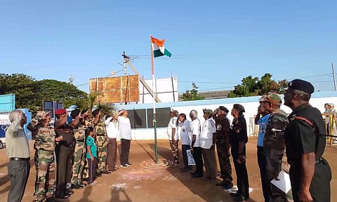 &nbsp;சுதந்திர தின விழா நிகழ்ச்சி நடைபெற்றக் காட்சி.&nbsp;
