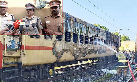 ரெயில் பெட்டியில் ஏற்பட்ட தீ விபத்தில் சதி வேலைக்கான சாத்தியம் எதுவும் இல்லை- ஏ.டி.ஜி.பி.  விளக்கம்
