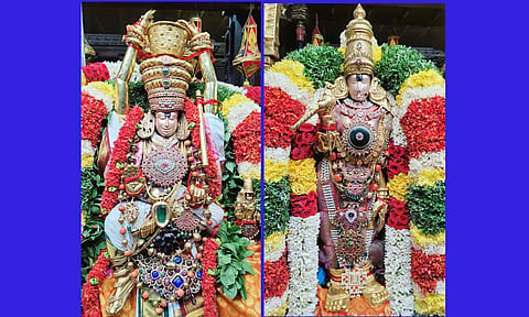 புட்டுக்கு மண் சுமந்த கோலத்தில் காட்சியளித்த சுந்தரேசுவரர்- சிறப்பு அலங்காரத்தில் மீனாட்சி அம்மன்.
