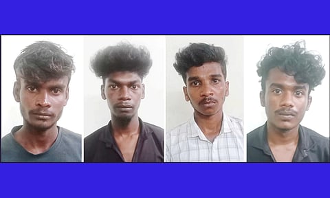 கைதான 4 பேரை படத்தில் காணலாம்.&nbsp;