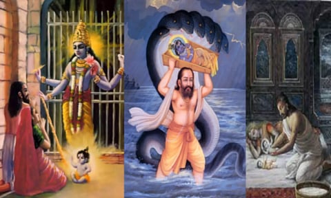 கிருஷ்ணருக்கு வழிவிட்ட யமுனை!