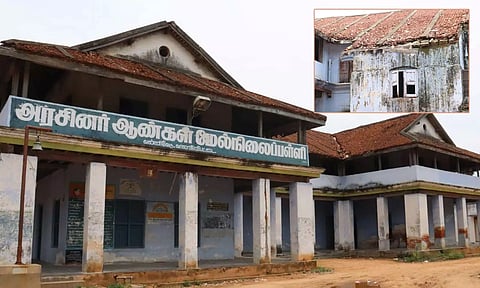 டாக்டர்.ராதாகிருஷ்ணன் படித்த பள்ளியில் இடியும் நிலையில் கட்டிடங்கள்-  ஆசிரியர் தினம் கொண்டாடும் நிலையில் அவலம்