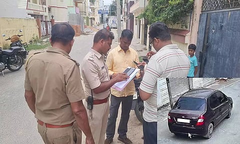 பட்ட பகலில் காரில் குடும்பத்துடன் வந்து ஆடுகள் திருட்டு