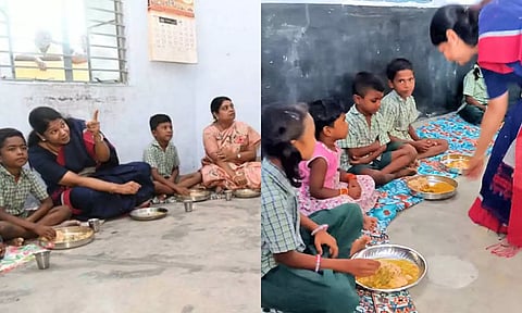காலை உணவை சாப்பிட விடாமல் தடுத்த சம்பவம்:  தொடக்கப்பள்ளியில் கனிமொழி எம்.பி.-அமைச்சர் கீதாஜீவன் ஆய்வு