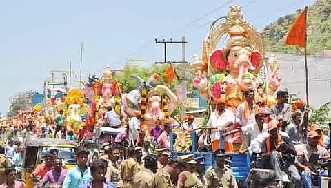 தம்மம்பட்டியில் இன்று 36 விநாயகர் சிலைகள் ஊர்வலம்
