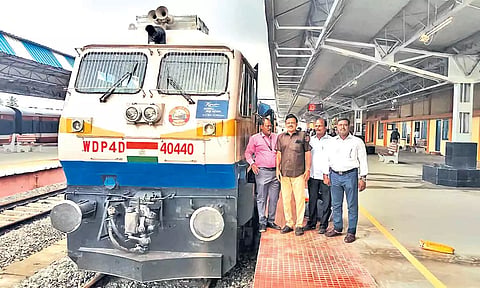 திருத்துறைப்பூண்டி- காரைக்குடிக்கு 120கி.மீ வேகத்தில் இயக்கப்பட்ட ரெயில்
