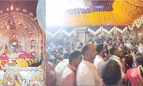 கோரக்கர் சித்தர் ஆசிரமத்தில் நடந்த சிறப்பு வழிபாட்டில் கலந்து கொண்ட பக்தர்கள்.
