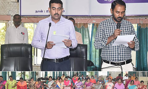கலெக்டர் அலுவலகத்தில் மாவட்ட வருவாய் அலுவலர்சேக் முகையதீன்  தலைமையில், அனைத்துத்துறை அரசு அலுவலர்களும் இன்று“தேசிய ஒற்றுமை தினம்“ உறுதிமொழி ஏற்றுக்கொண்டனர்.