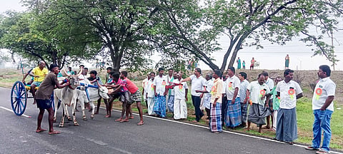 விளாத்திகுளம் அருகே மாட்டு வண்டி பந்தயம்