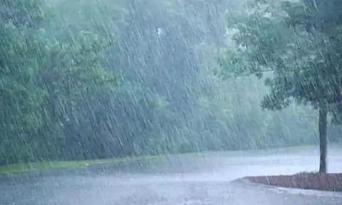 காஞ்சிபுரத்தில் பரவலாக மழை- போக்குவரத்து நெரிசல்