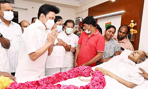 மூத்த தலைவர் சங்கரய்யா உடலுக்கு முதலமைச்சர் மு.க.ஸ்டாலின் நேரில் அஞ்சலி