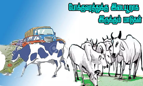 சாலையில் சுற்றி திரியும் மாடுகளால் பொதுமக்கள் அவதி