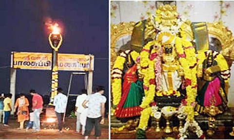 சாத்துமதுரை முருகர் கோவிலில் கார்த்திகை மகா தீபம்