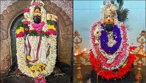 சிறப்பு அலங்காரத்தில்  பரமத்திவேலூர் பேட்டை பகவதி அம்மன் கோவிலில்   முருகப்பெருமான், கோப்பணம்பாளையம் பரமேஸ்வரர் ஆலயத்தில்  பாலமுருகன் அருள் பாலித்த காட்சி.