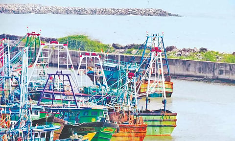 நாகையில் மீனவர்கள் கடலுக்கு மீன் பிடிக்க சென்றனர்.