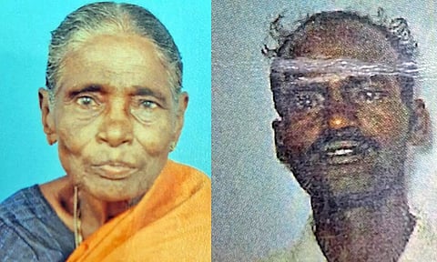 கொலை செய்யப்பட்ட சிவந்திப்பூ- கைது செய்யப்பட்ட  முருகன்.