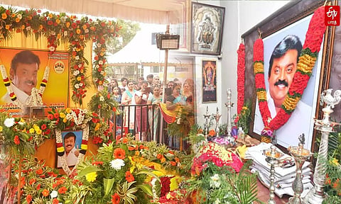 விஜயகாந்த் நினைவிடத்தில் தொடர்ந்து பொதுமக்கள் மரியாதை: ஒரு மாதத்தை கடந்த பிறகும் கூட்டம் குறையவில்லை