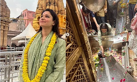 காசி விஸ்வநாதர் கோவிலில் தமன்னா சாமி தரிசனம்- வைரலாகும் புகைப்படங்கள்