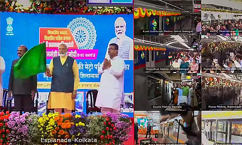நாட்டிலேயே முதல்முறையாக நீருக்கடியில் மெட்ரோ ரெயில் சேவை தொடக்கம்